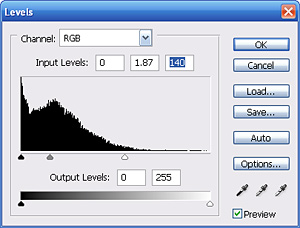 photoshop levels filters