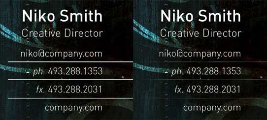 Grungy Business Card Lines