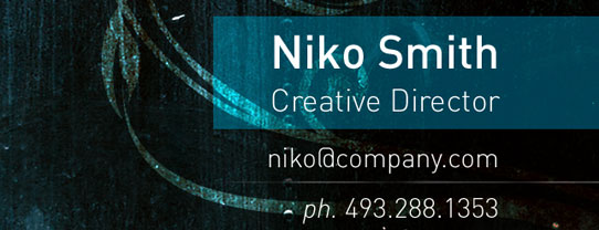 Grungy Business Card Name Box