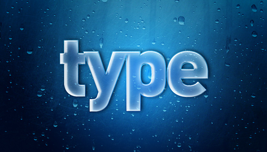 smooth glass type effect in photoshop